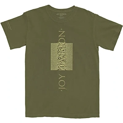 Image of Joy Division T Shirt Unknown Pleasures Blended Pulse Official Mens Green S