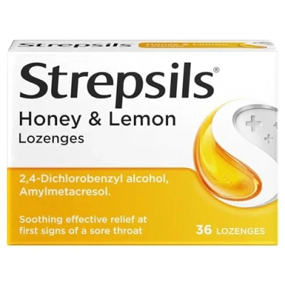 Image of Strepsils Honey and Lemon 36 lozenges