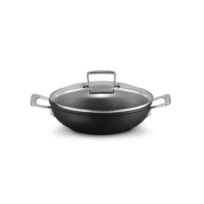 Image of Le Creuset Skillet with lid Les Forgees TNS ø 24 cm / 2.3 Liter standard non stick coating