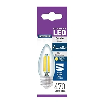 Image of Status 4W Candle LED Filament Bulb ES