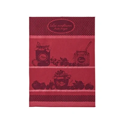 Image of Coucke Jacquard Cotton Towel Jam Red Fruits 20&quot; x 30&quot;