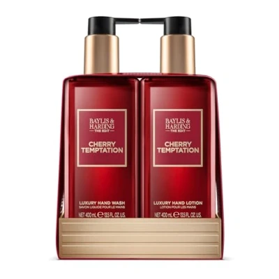 Image of Baylis &amp; Harding The Edit Cherry Temptation 2 Bottle Set, 400 ml Hand Wash Lotion Vegan Friendly (Pack of 1)