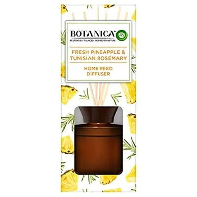 Image of Botanica By Air Wick Freshener Reed Diffuser, Fresh Pineapple and Tunisian Rosemary, Pack 1 x 80ml, Inspired Nature, Room Diffuser