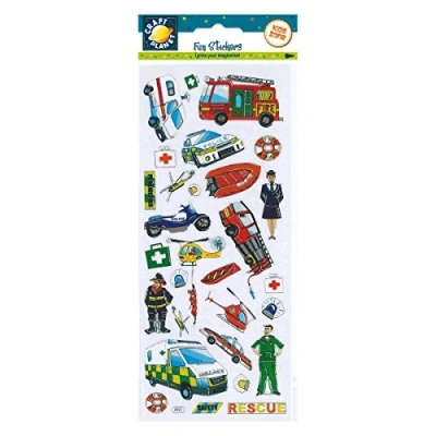 Image of Craft Planet CPT 6561052 Fun Stickers Rescue Vehicles, Multi