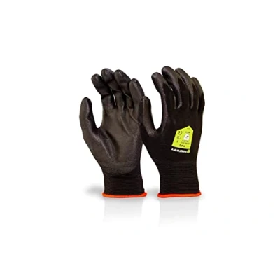 Image of PU COATED GLOVES BLACK S