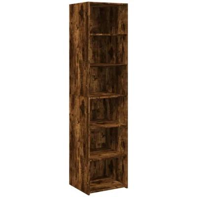 Image of vidaXL Highboard Smoked Oak 45x41x185 cm Engineered Wood