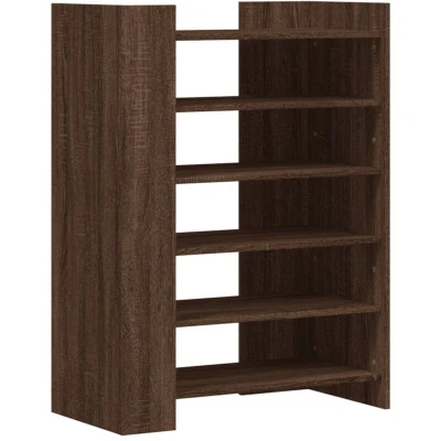 Image of vidaXL Shoe Cabinet Brown Oak 74.5x37.5x100 cm Engineered Wood