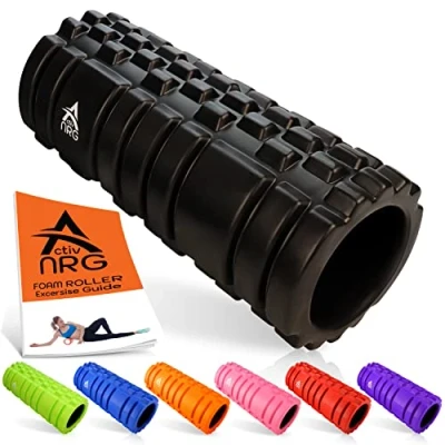 Image of ActivNRG Fitness Foam Roller for Deep Tissue Muscle Massage Trigger Point Muscles Therapy (Black)