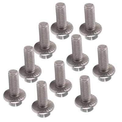 Image of 10pcs Flange Bolts M6 304 Stainless Steel Hex Screws Fasteners[M6*20mm]