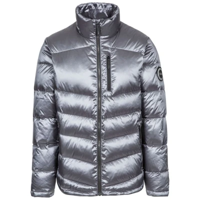 Image of Trespass Mens Gene DLX Down Jacket (Pewter Grey) Multicolour Size 2XL