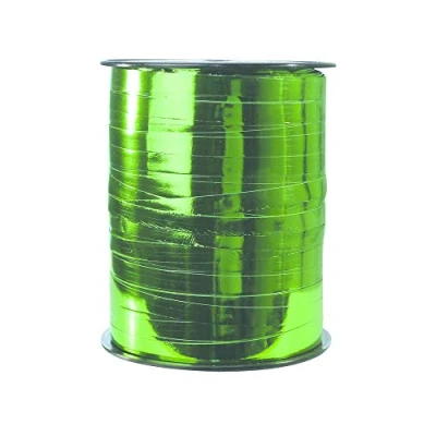 Image of Clairefontaine Ref 602050C Metallic Counter Ribbon Rolls (Single Roll) 7mm Width x 250m Length Suitable for Gift Wrapping, Decoration &amp; Crafting Emerald Green