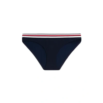 Image of Tommy Hilfiger Global Stripe Classic Bikini bottoms, Women&#039;s, Size: 10 12, Dark night navy