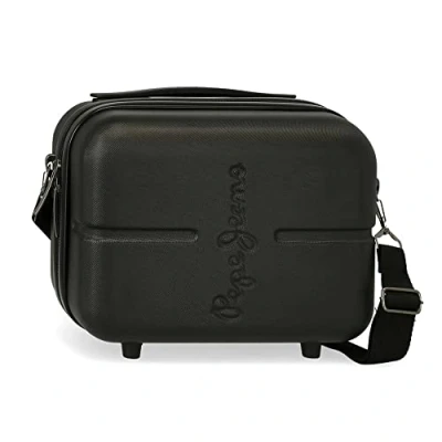 Image of Pepe Jeans Highlight Adaptable Toiletry Bag with Shoulder Black 29 x 21 15 cm Rigid ABS 9.14L