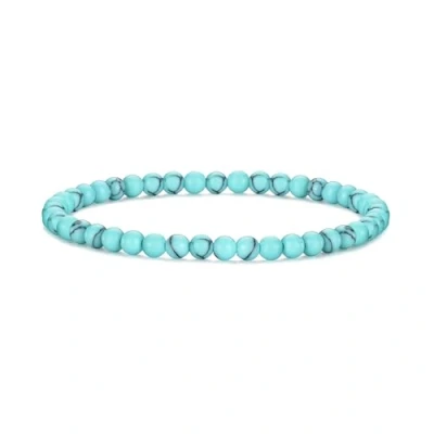 Image of Philip Jones Synthetic Turquoise Mini Beaded Gemstone Stretch Bracelet