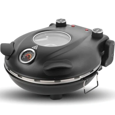 Image of Klaif Electric Pizza Oven, 420C, 1200 Watt, 5 Separately Adjustable Temperature Levels, 31 cm Flame Resistant Stone Plate