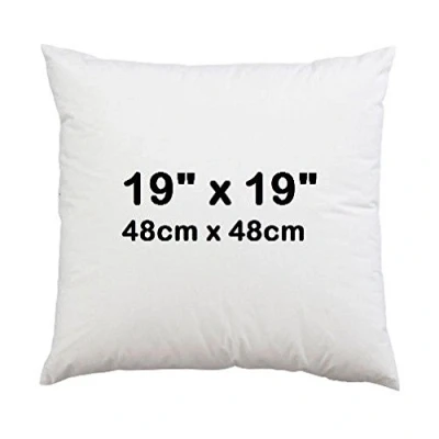 Image of Casa D&#039;Or 19&quot; x (48cm 48cm) Hypoallergenic Cushion Inner Pads, Pillow Insert Sham, Inners, Fillers, Stuffer Hollow Fiber Pads Pack of 1