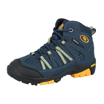 Image of Brütting Ohio High Trekking and Hiking Shoes, Navy Orange, 3.5 UK