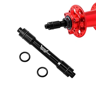 Image of MUQZI Bicycle QR Adapter 15 to 9mm Front Wheel Hub 100mm Thru Axle Quick Release for Mountain Road Bike, Black