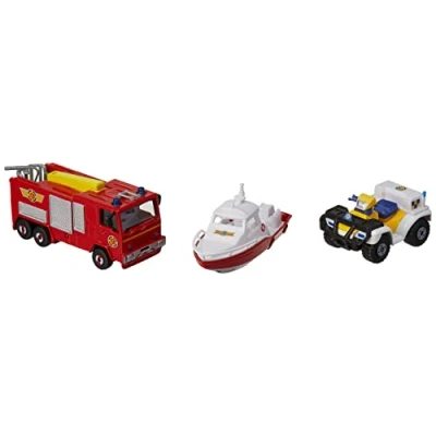 Image of Dickie Toys 2.031E+11 Feuerwehrmann Fireman Sam Vehicle Set, Multicoloured
