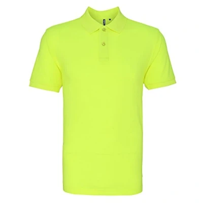 Image of Asquith &amp; Fox Men&#039;s Polo Shirt, Yellow (Neon 000), XXX Large (Size:3XL)