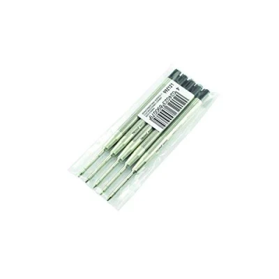 Image of Troika Replacement Refill Set 99Z121 of 5 Ballpoint Pen Large Capacity G2 RW005 Line Width M 1 mm Black Metal 99Z117 Identical to Parker 50168900 among others Original