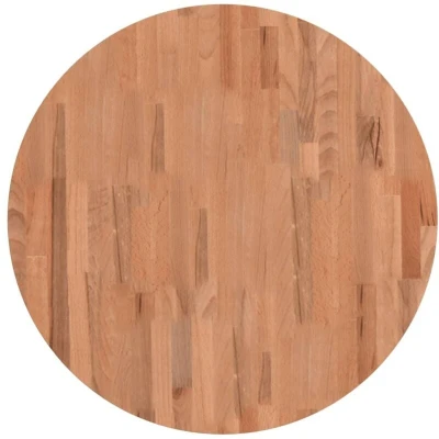 Image of vidaXL Table Top Replacement Solid Beech Wood Round Dining for Coffee Untreated Wooden Surface Easy to Clean Durable and Robust