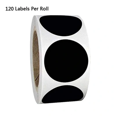 Image of 120pcs/roll Label Round Chalkboard Sticker Kitchen Labels For Canning Jars Reusable