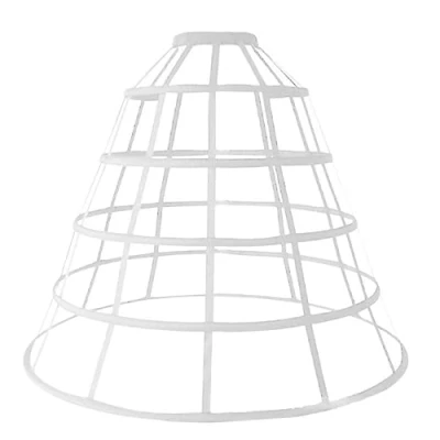 Image of SSDH Victorian Crinoline 5 Hoop Cage Pannier Slips Underskirt Petticoat for Wedding Bridal Dress Cosplay (UK, Alpha, One Size, Regular, White)
