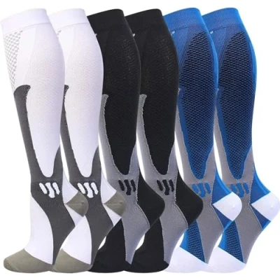 Image of Gcbiger Compression Socks (3 Pairs) for Men Circulation 20 30 mmhg Medical Stockings Women Nursing