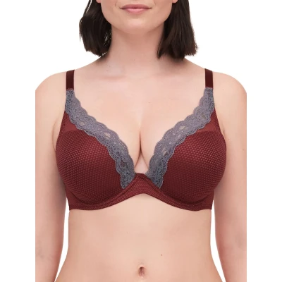 Image of Passionata Brooklyn Plunge T Shirt Bra Fig/Chestnut Red 36C