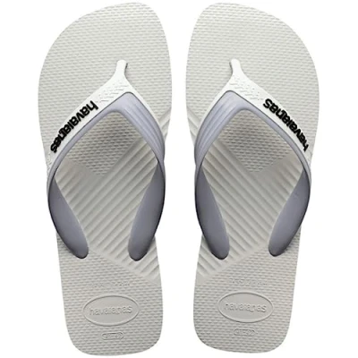 Image of Havaianas Men Dual, White/Ice Grey, 4.5/5