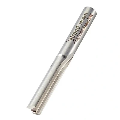 Image of Trend Professional Straight Two Flute Router Cutter, 1/4 Inch Shank, 6.3mm Cut Diameter &amp; 28mm Length, High Speed Steel, 3/21X1/4HSS