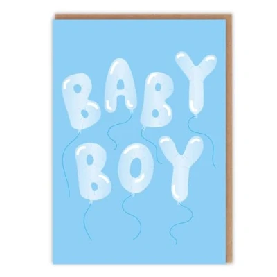 Image of Baby Boy Card Ballons Cute New for Parents Welcome Cards Congratulations Birth Shower Gender Reveal Adoption