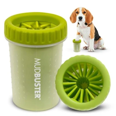Image of Dexas MudBuster Portable Dog Paw Cleaner, Medium, Green, PW710383