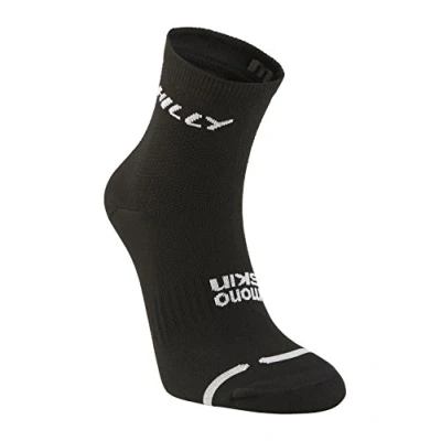 Image of Hilly Men&#039;s Lite Anklet Running Socks Black/Grey, X Large