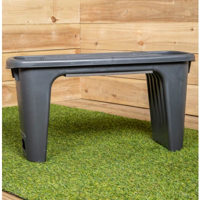 Image of 2 in 1 Grey Plastic Garden Kneeler and Stool with Storage Area