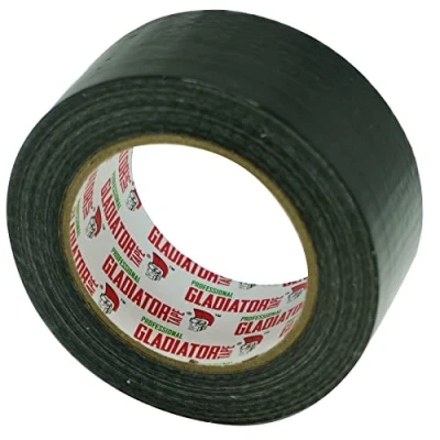 Image of (3 pack) Gladiator® Black Premium Heavy Duty Duct Cloth Waterproof Gaffer Gaffa Tape 48MM X 50M