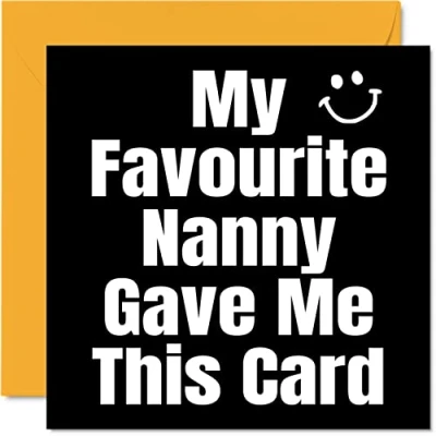 Image of Funny Birthday Cards for Grandson Granddaughter My Favourite Nanny Joke Happy Card from Nanny, Banter Gifts, 145mm x Humour Greeting