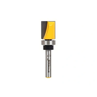 Image of Yonico 14124q Flush Trim Template Router Bit, Diameter: 5/8&quot;, Cutting Height: 3/4&quot; 1/4&quot; Shank