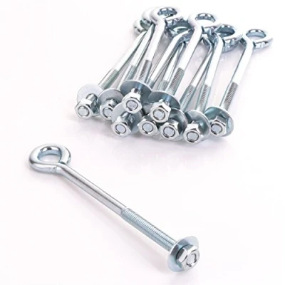 Image of 10x Zinc Plated Eye Bolts M8 / 150mm