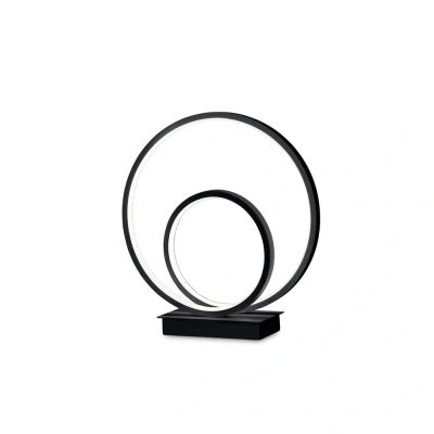 Image of Oz LED Decorative Swirl Integrated Table Lamp Black, 3000K