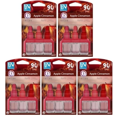 Image of Pack of 5 Plug In 3volution Air Freshener Refills by Just Pure Compatible with Ambi Pur 3tation Units, Long Lasting 20ml Refills, Up to 90 Days Fragrance