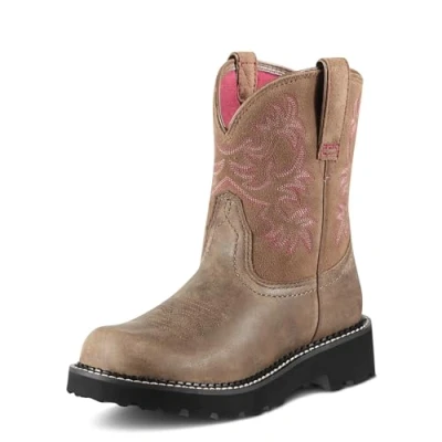 Image of ARIAT Fatbaby Women’s Leather Western Boots, Brown Bomber/Brown Bomber, 5.5 UK
