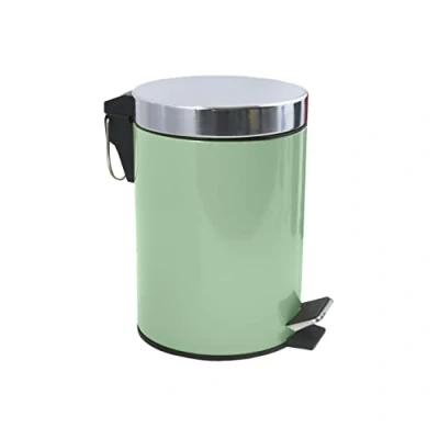 Image of MSV Basil Green Cosmetic Bin Pedal 3 Litres with Removable Inner Bucket