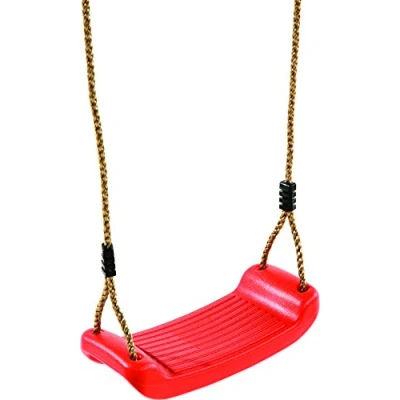 Image of Little Duck Bear Plastic Red Blowmoulded Swing Seat With Ropes For Children&#039;s Frames.