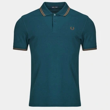 Image of Fred Perry Polo Twin Tipped M3600 Petrol Green Dark size M
