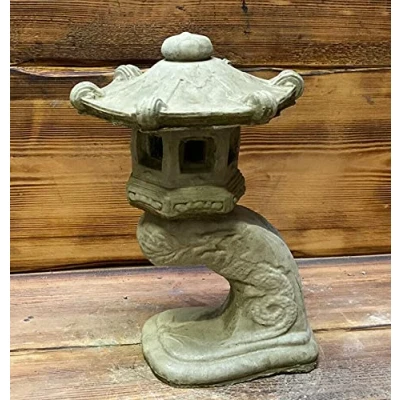 Image of STONE GARDEN DETAILED SMALL JAPANESE PAGODA HAND CAST ORNAMENT GIFT