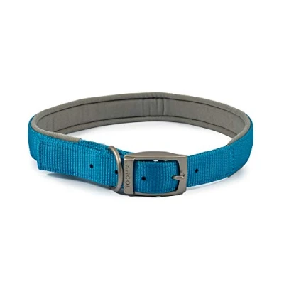 Image of Ancol Padded Viva Collar with Buckle Blue 50 59 cm Size 7 XL