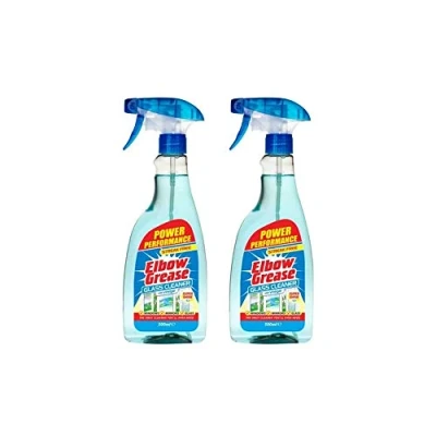 Image of Elbow Grease Power Performance Streak Free Glass Cleaner 500ml (2 x 500ml)