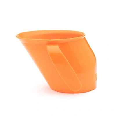 Image of Doidy Cup Training Sippy Cups for Toddlers &amp; Babies Unique Slanted Design Two Handles Baby Beaker Great Weaning Milk, Water Juice Use from 3 6 Months to Toddler (Orange), DCOR
